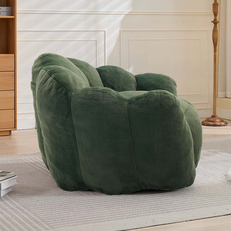 Fauteuil à billes Lotus, aucun assemblage requis, Vert