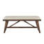 Meuble de salle à manger moderne en bois à finition brune avec siège rembourré en tissu 1pc