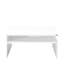 Table basse moderne, blanc diamant, 35,4 po x 16,5 po x 35,4 po | 100% panneau de particules enduit de mélamine, épaisseur: 0,6 pouce | Conception élégante de couleur unie pour le salon et le bureau, élégante et durable