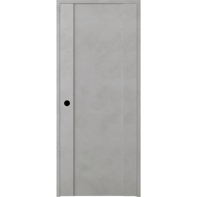 Porte battante simple en bois manufacturé Avon 01, 35,875 po x 79,37 po, Chêne Veralinga, Main droite