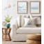 Housse et insert de coussin carré en mélange de coton rayé Fenton-64628300