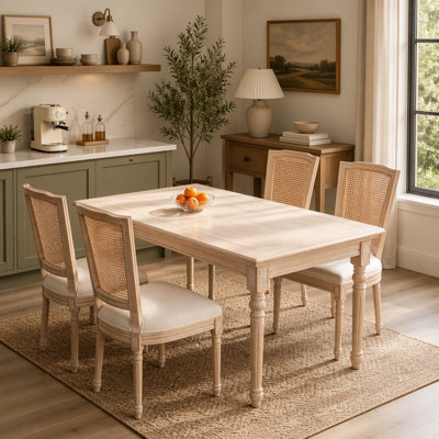 Ensemble de 2 chaises de salle à manger French Country, chaises rembourrées avec dossier, techniques de tréfilage et de sculpture, démontables, pour le salon, la cuisine, le restaurant