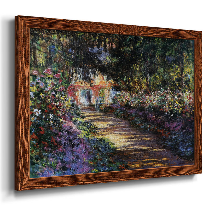«Pathway in Monet's Garden at Giverny», reproduction d'art sur toile, Érable, H 22 po x l 32 po x P 1,5 po