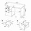 Space-Saving Office Desk, 2 Drawers + File Cabinet, Silver Metal Frame, Reversible Setup, Legal/Letter File Storage