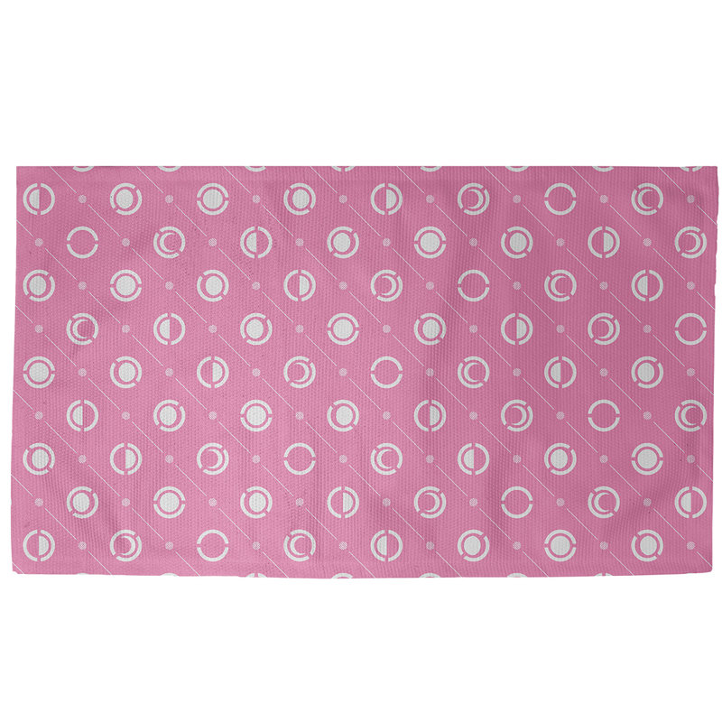 Tapis décoratif rose à phases de lune classiques, Rectangle 5 pi x 7 pi