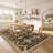 5x7 Vintage Southwestern Area Rug, Non-Slip Washable Low-Pile Boho Stain Resistant Foldable Carpet for Living Room-129531875