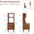 Agripina Solid Wood Narrow Bookshelf with Drawers, Tall Bookcase Nightstand with Open Shelves, Small Storage Cabinet for Bedroom Living Room Office-1359965359-1363138259