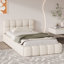 Upholstered Bed Frame With Headboard-87142476-87142478