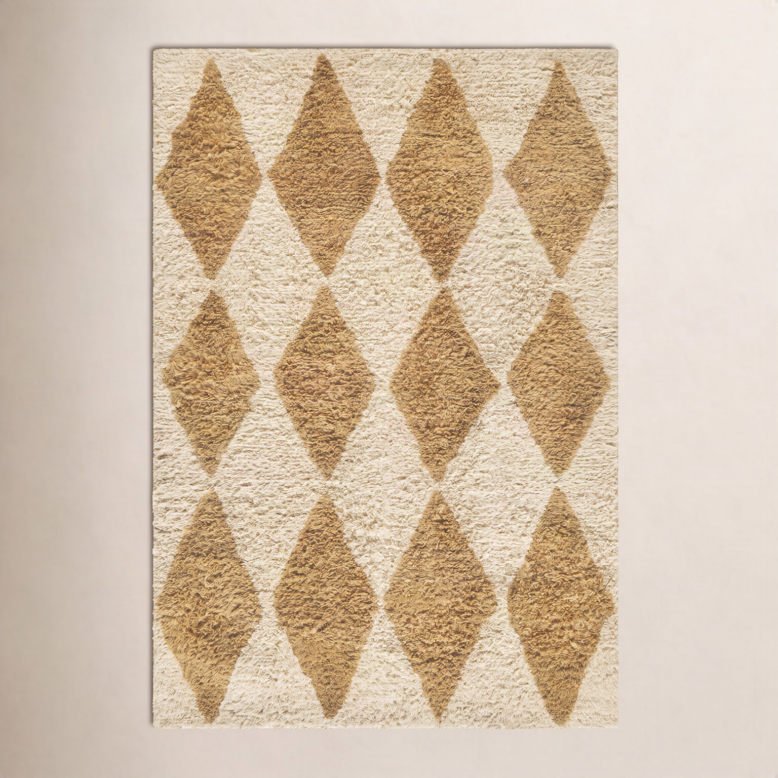 Anemone Hand-Tufted Diamond Shag Rug, Rectangle 5' x 7'6"