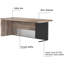 Bureau de direction moderne, bureau d'écriture d'ordinateur pour bureau à domicile, bureau de mobilier de bureau, poste de travail en acier inoxydable, structure robuste, bureau épais de 1,97 po-1582091986