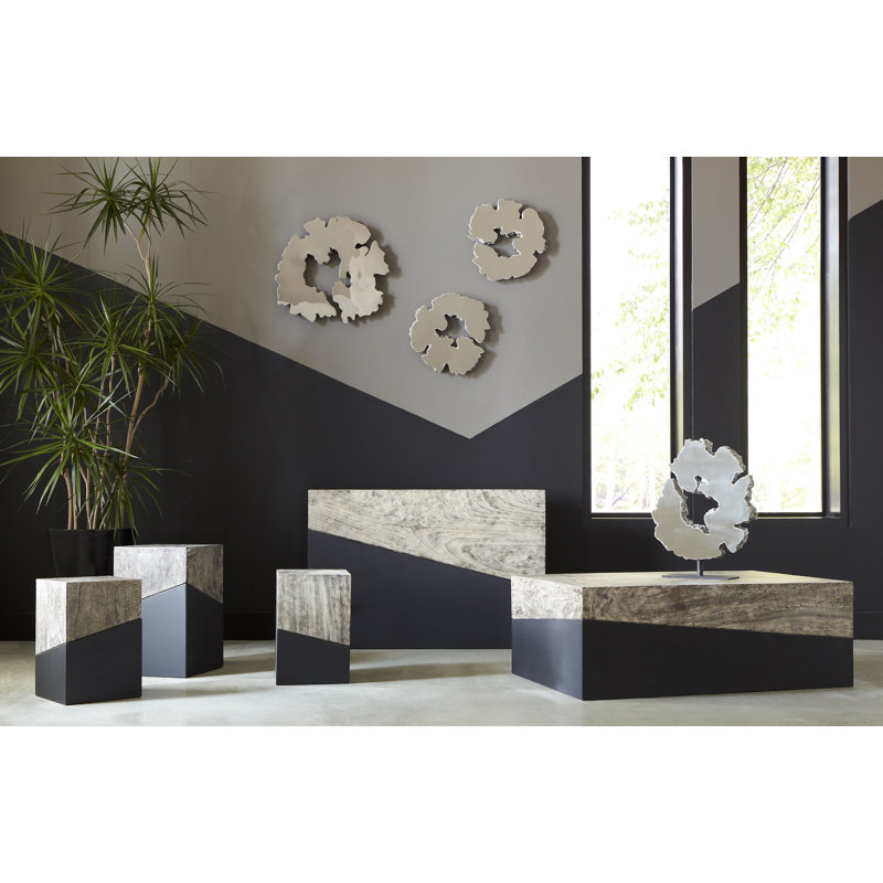 Geometry 48" Console Table, Gray Stone