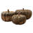 Set Of 3 Solid Wood Pumpkins 