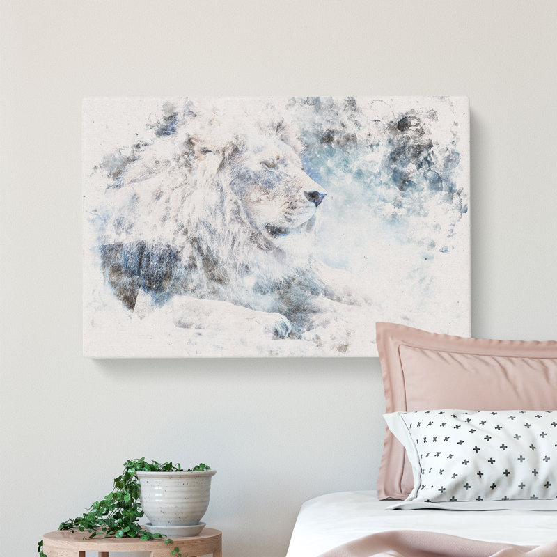Beautiful Lion - Wrapped Canvas, 35cm H x 50cm W x 3cm D