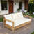 Beige Cushion/Light Teak Frame selected