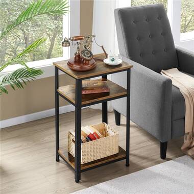 17 Stories End Table with Storage and Charging Station & Reviews