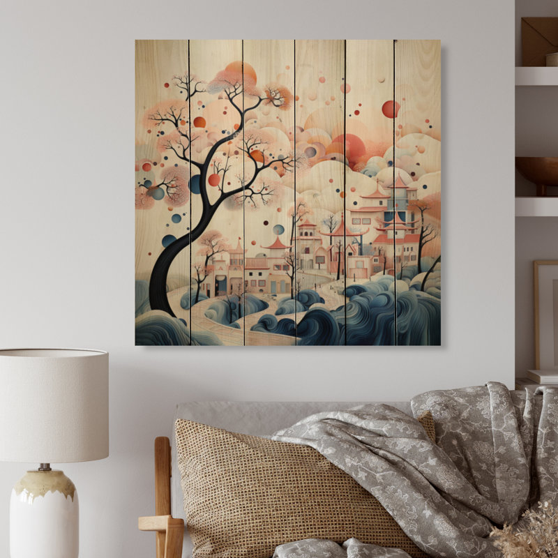 «Kandria African Silk Road Memories» sur impression sur bois, H 25 po x l 25 po x P 0,78 po
