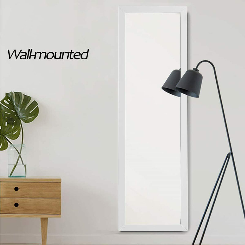 Asfa Flat Mirror, White 