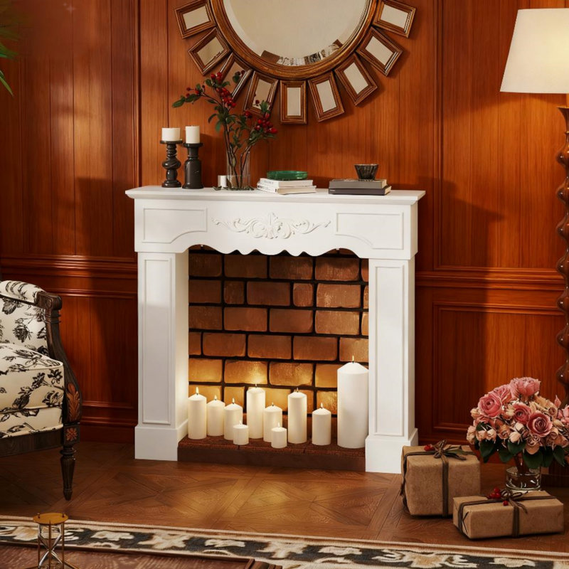 Fireplace Mantel, Freestanding Fireplace Surround With Leg For Electric Fireplaces