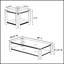 Table de bout carrée de 20 pouces avec structure moderne en acier inoxydable et verre trempé transparent à deux couches, idéale pour le salon et le bureau personnel-1981989055