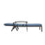 Chaise longue en aluminium à dossier réglable