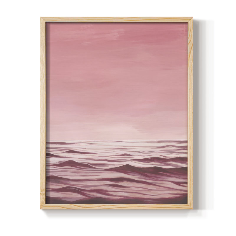«Playa Rosa II», reproduction encadrée - bois massif, H 11 po x l 9 po, Naturel