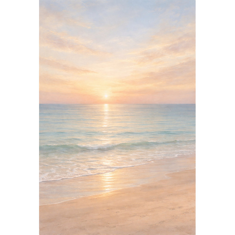 «Coastal Horizon Coastal Beach», art mural sur toile tendue, L 30 po x H 40 po x P 1,5 po