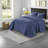 Comfortable Durable Cotton Bedding Sets, Navy Reversible Quilt, Summer Layered