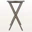 Ensemble de tables à collation en bois massif 5 pièces Griffin, fini gris foncé, L 22,64 po x P 15,48 po-404290861