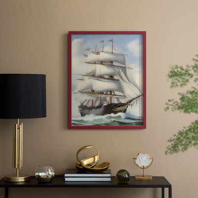 NAUTICAL Series Lxxvi, reproduction encadrée - bois massif