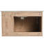 Meuble-lavabo flottant 30 po, fixation murale, porte à fermeture en douceur, chêne imitation, design moderne, 1 2 tablettes, contreplaqué moderne, armoire
