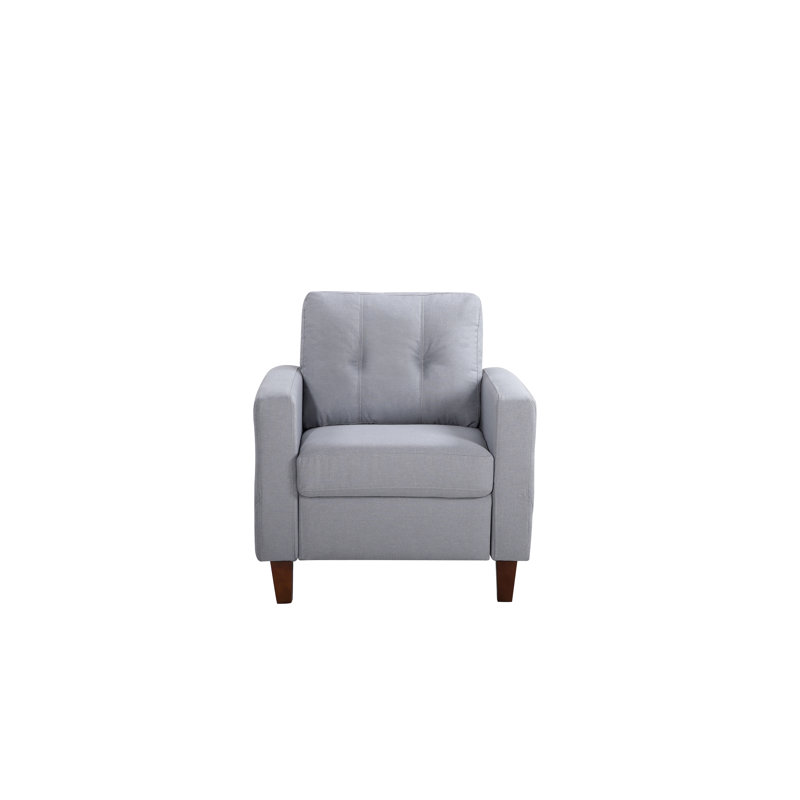 Castiglione Upholstered Armchair, Light Gray