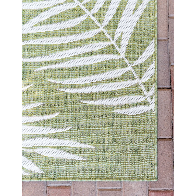 Outdoor Kona Area Rug Foliage Color, Rectangle 5' x 8'