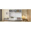 Lit escamotable double pleine grandeur avec armoires supérieures, blanc
