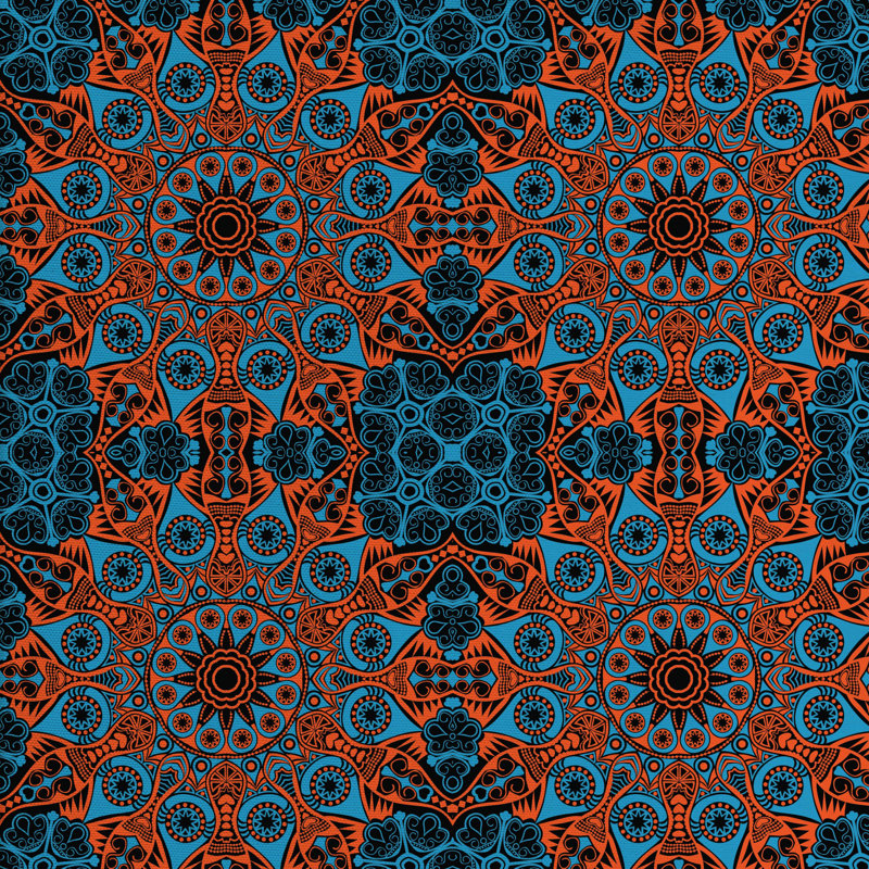 Tissu mandala, l 58 po x L 108 po