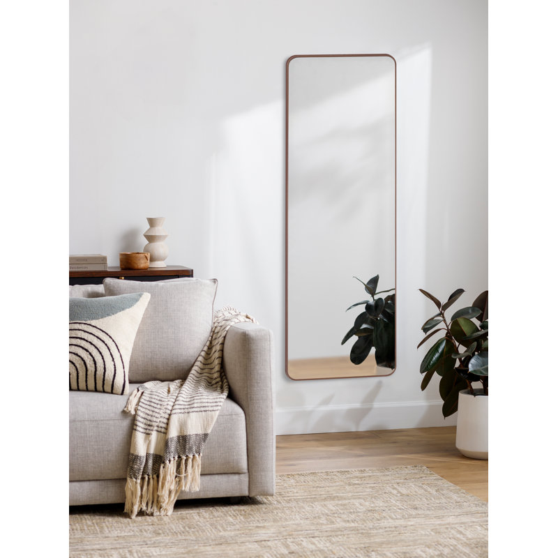 Destefano Essence Full Length Mirror, 65" x 22", Dark Walnut