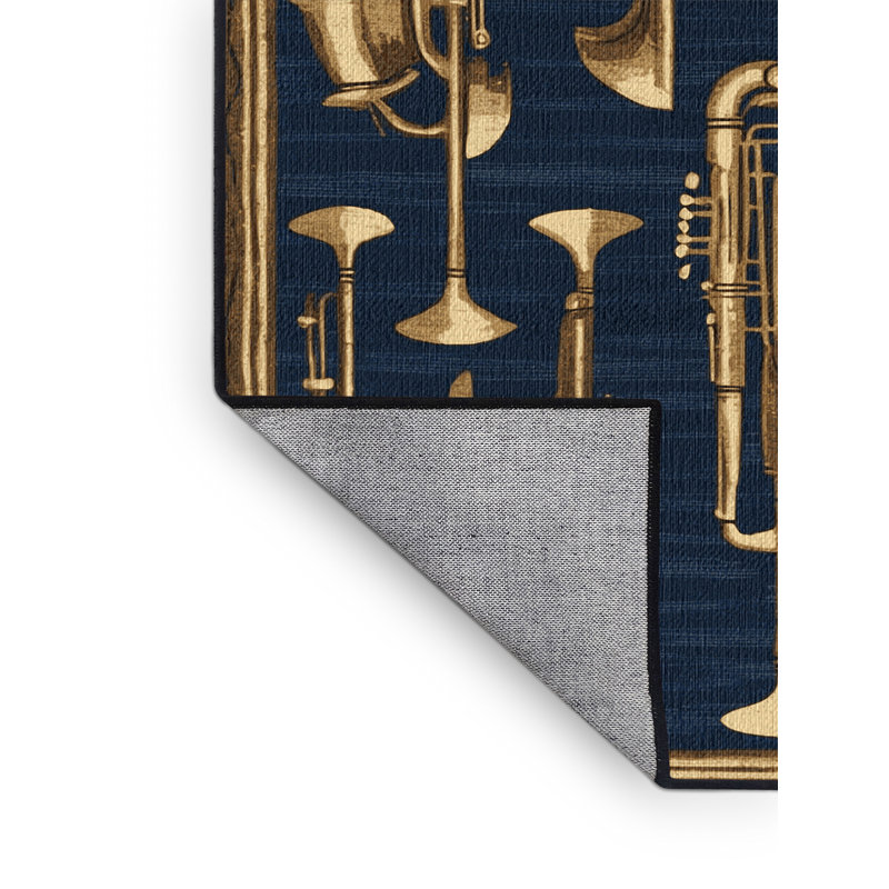 Washable Jazz Club Aesthetics Music Area Rug, Rectangle 2' x 3'