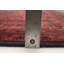 Tapis d’intérieur en laine rouge/noir 4 pi 1 po x 6 pi 1 po noué la 2010s one-of-kind- "main-of-kind-esari turque Allaina