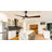 60'' White Modern Ceiling Fan Indoor/Outdoor Fan for Patios with Light and Remote Control 6-Speed Mute Reversible Motor Time-971294415