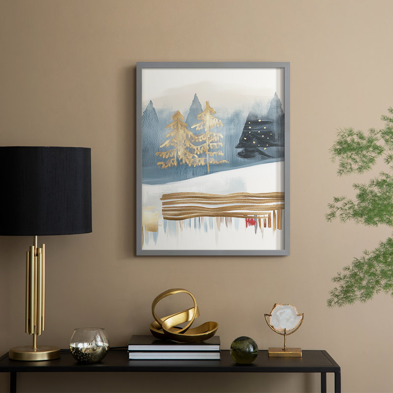 «Christmas Holiday Art CCLxxxx», reproduction d'art encadrée - bois massif, H 21 po x l 17 po, Gris