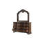 Commode 9 tiroirs de style traditionnel avec poignées en métal en noyer foncé