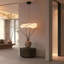 Luminaire suspendu en tissu blanc-390759043