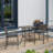 Outsunny 3 PCS Rattan Wicker Bar Set with Wood Grain Top Table and 2 Bar Stools