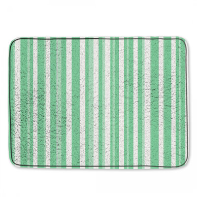 Tapis de bain à rayures et motif de salle de bain minimaliste