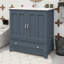 Meuble-lavabo de 30 po avec lavabo, armoire de style shaker moderne, tiroir, armoire de rangement avec tablette réglable-562967963