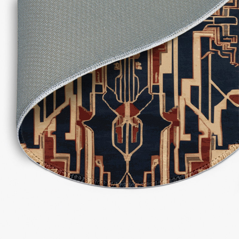 Tapis intérieur et extérieur ArtDeco, Rond 5 pi