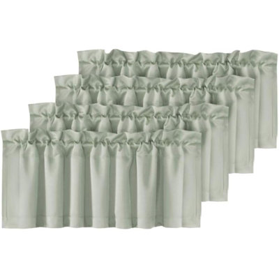 Cantonnière occultante 4 panneaux pour fenêtre de cuisine / salle de bain / salon / chambre à coucher intime avec passe-tringle courte fenêtre, l 52 po x L 18 po 