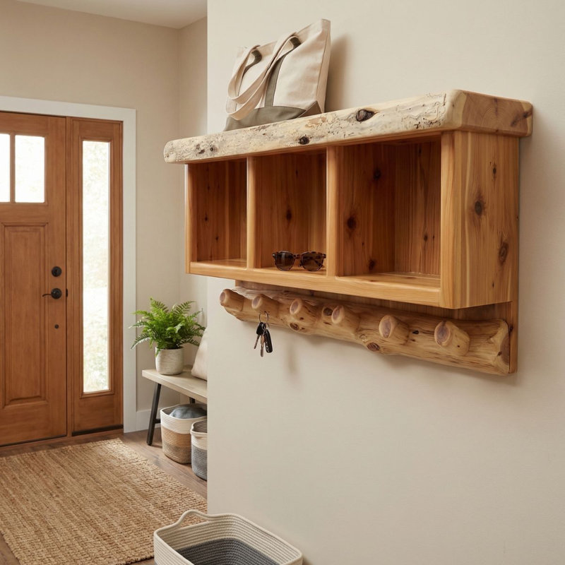 Casier suspendu en cèdre Fireside Lodge - Naturel