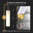 41 Inch Indoor Wall Sconce with Ribbed Glass Shade, E26 Base Modern Wall Lamp, Gold