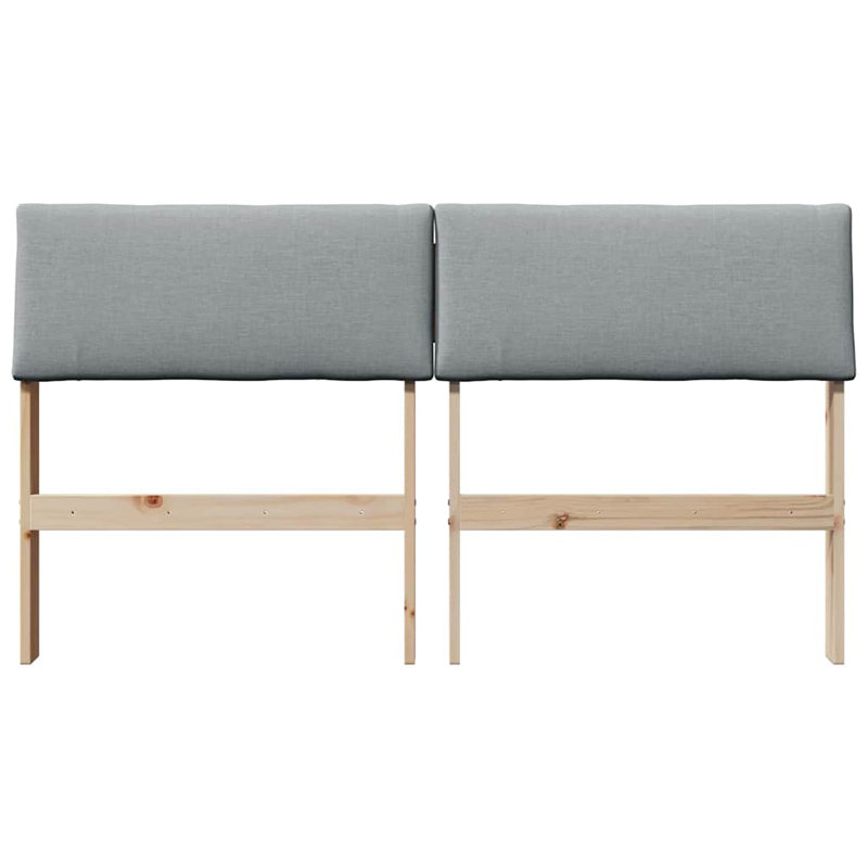 Solid Wood Headboard, Brown, Queen, Light Grey