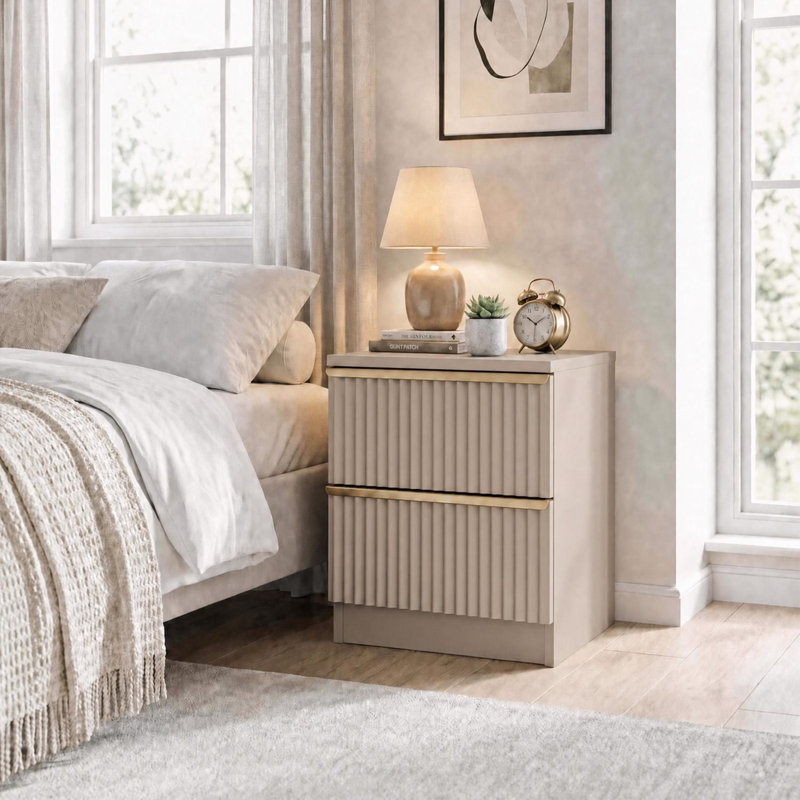 Lania 45cm W Particle Board / Chipboard Bedside Table